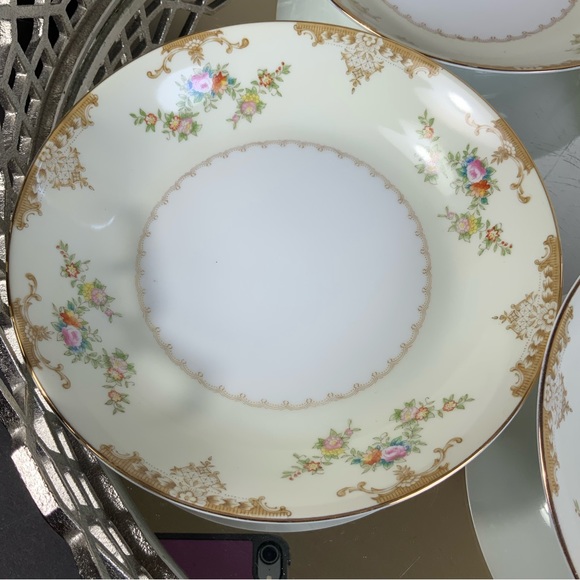 Vintage Mieto Garland China Hand Painted Berry Bowls Floral #G4 - Picture 2 of 6